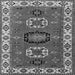 Serging Thickness of Geometric Gray Traditional Rug, tr2714gry