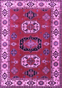 Geometric Purple Traditional Rug, tr2714pur