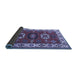 Sideview of Geometric Blue Traditional Rug, tr2714blu