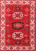 Geometric Red Traditional Area Rugs