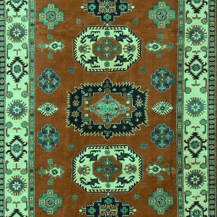Machine Washable Geometric Turquoise Traditional Area Rugs, wshtr2714turq