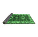 Sideview of Geometric Emerald Green Traditional Rug, tr2714emgrn