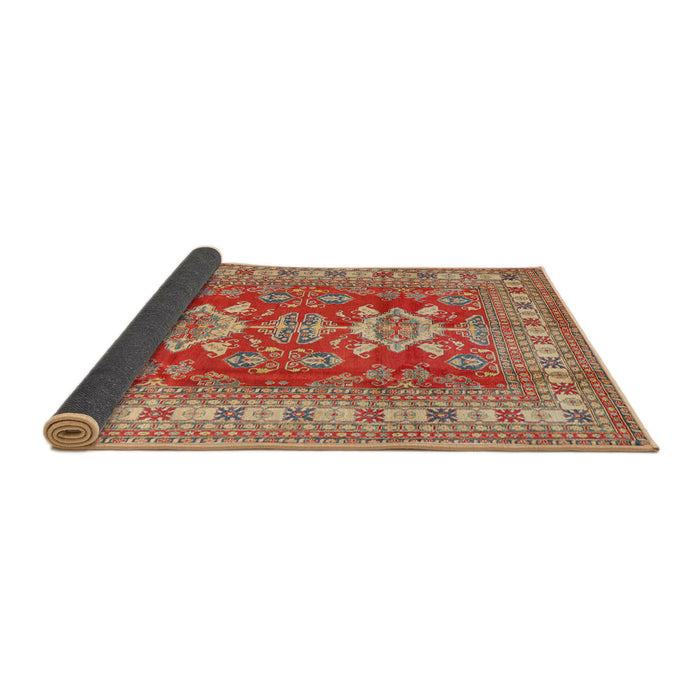 Sideview of Traditional Red Geometric Rug, tr2715