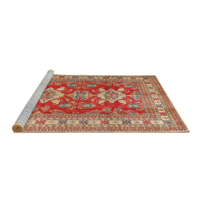 Sideview of Machine Washable Traditional Red Rug, wshtr2715