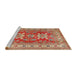 Sideview of Machine Washable Traditional Red Rug, wshtr2715