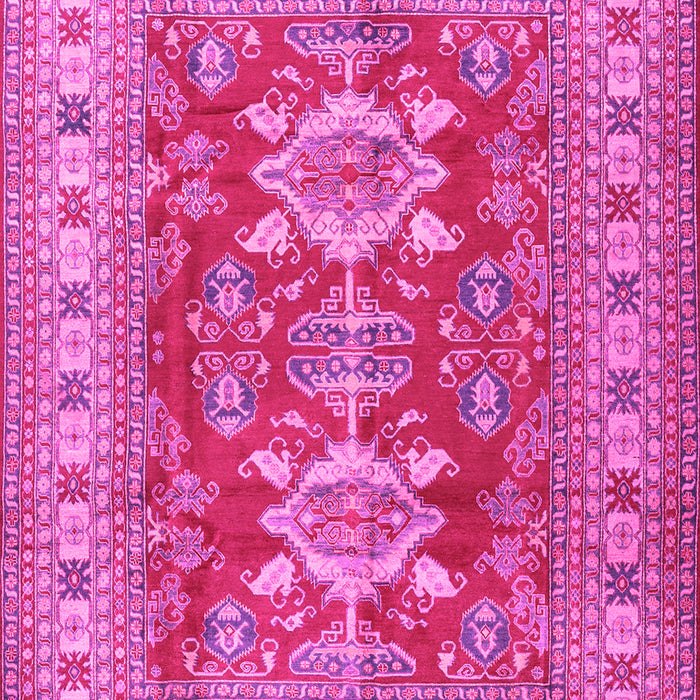 Geometric Pink Traditional Rug, tr2715pnk