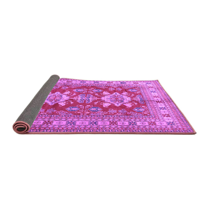 Sideview of Geometric Purple Traditional Rug, tr2715pur