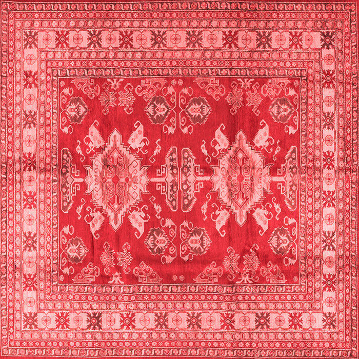 Geometric Red Traditional Rug, tr2715red