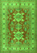 Geometric Green Traditional Rug, tr2715grn