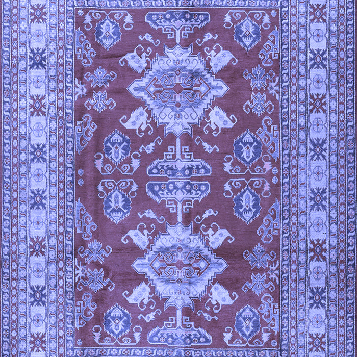 Geometric Blue Traditional Rug, tr2715blu