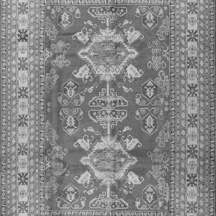 Geometric Gray Traditional Rug, tr2715gry
