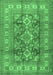 Geometric Emerald Green Traditional Rug, tr2716emgrn