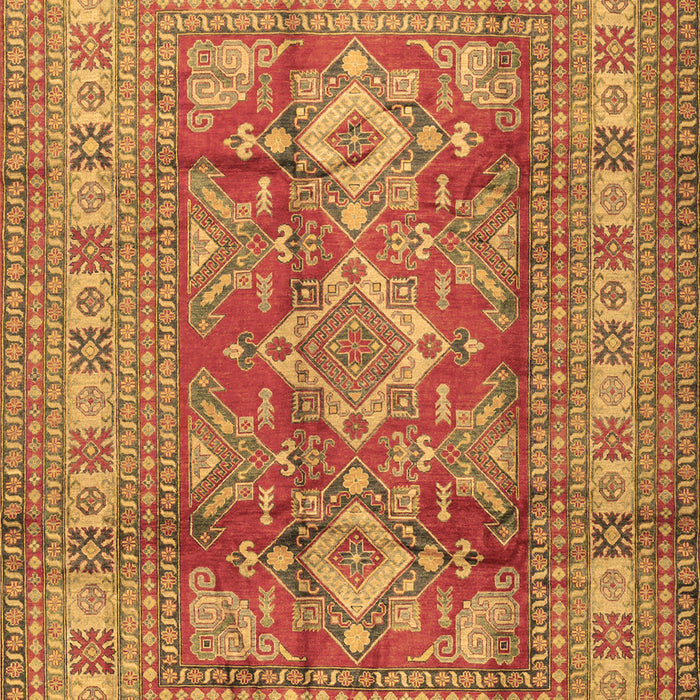 Geometric Brown Traditional Rug, tr2716brn