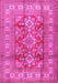 Geometric Pink Traditional Rug, tr2716pnk