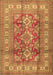 Machine Washable Geometric Brown Traditional Rug, wshtr2716brn