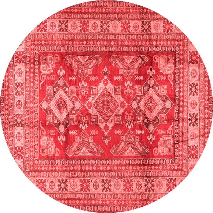 Geometric Red Traditional Rug, tr2716red