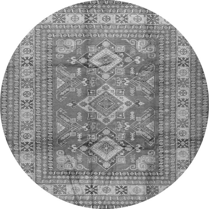 Square Geometric Gray Traditional Rug, tr2716gry