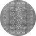 Square Geometric Gray Traditional Rug, tr2716gry