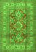 Geometric Green Traditional Rug, tr2716grn