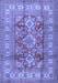 Machine Washable Geometric Blue Traditional Rug, wshtr2716blu