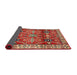 Sideview of Traditional Brown Geometric Rug, tr2717