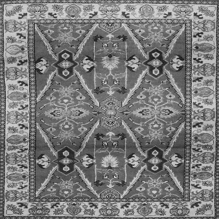 Serging Thickness of Geometric Gray Traditional Rug, tr2717gry