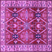 Square Geometric Purple Traditional Rug, tr2717pur