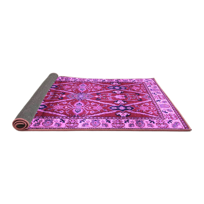 Sideview of Geometric Purple Traditional Rug, tr2717pur