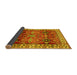 Sideview of Geometric Yellow Traditional Rug, tr2717yw