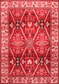 Geometric Red Traditional Rug, tr2717red