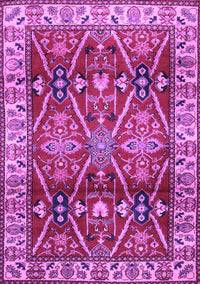 Geometric Purple Traditional Rug, tr2717pur