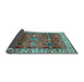 Sideview of Geometric Light Blue Traditional Rug, tr2717lblu