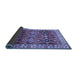 Sideview of Geometric Blue Traditional Rug, tr2717blu