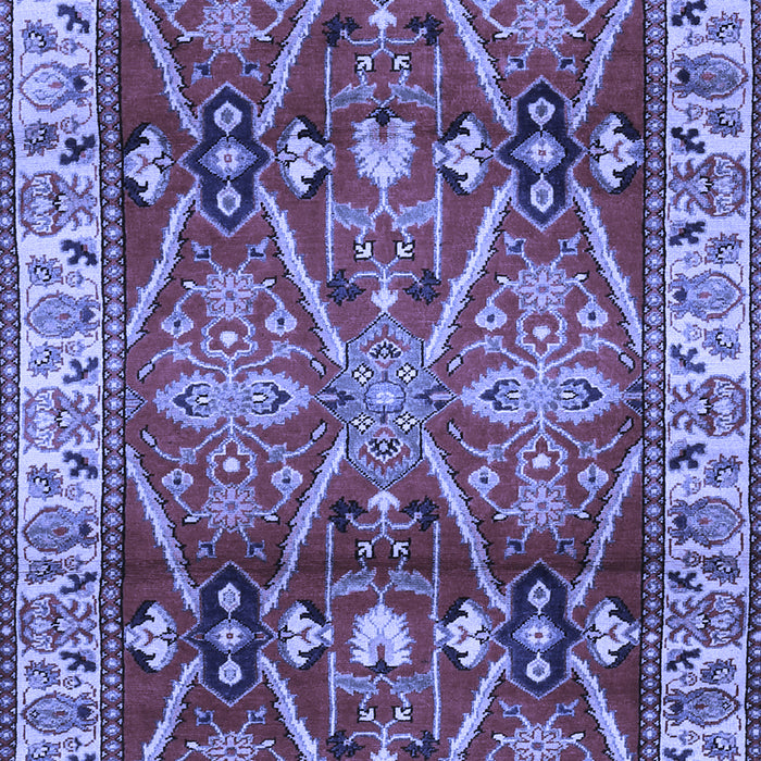 Geometric Blue Traditional Rug, tr2717blu