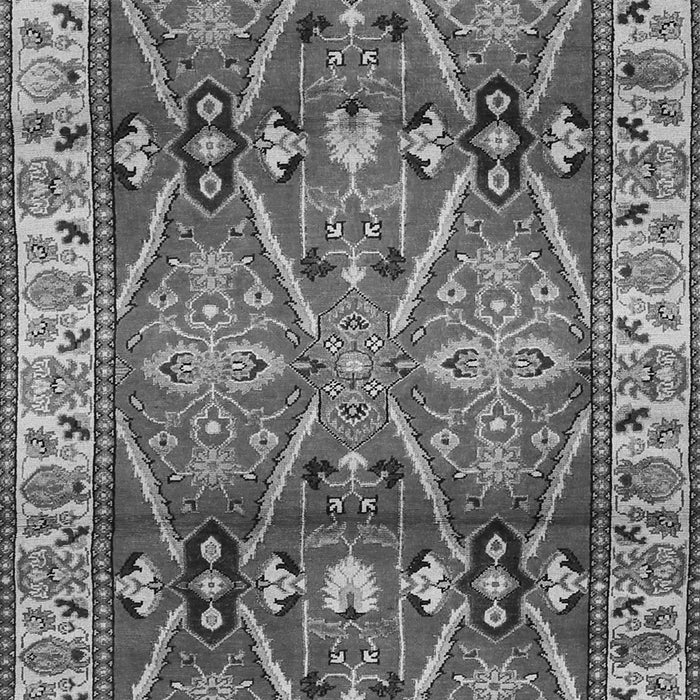 Geometric Gray Traditional Rug, tr2717gry