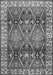 Serging Thickness of Machine Washable Geometric Gray Traditional Rug, wshtr2717gry