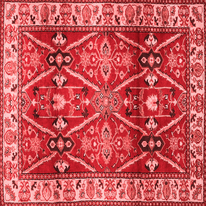 Geometric Red Traditional Rug, tr2717red