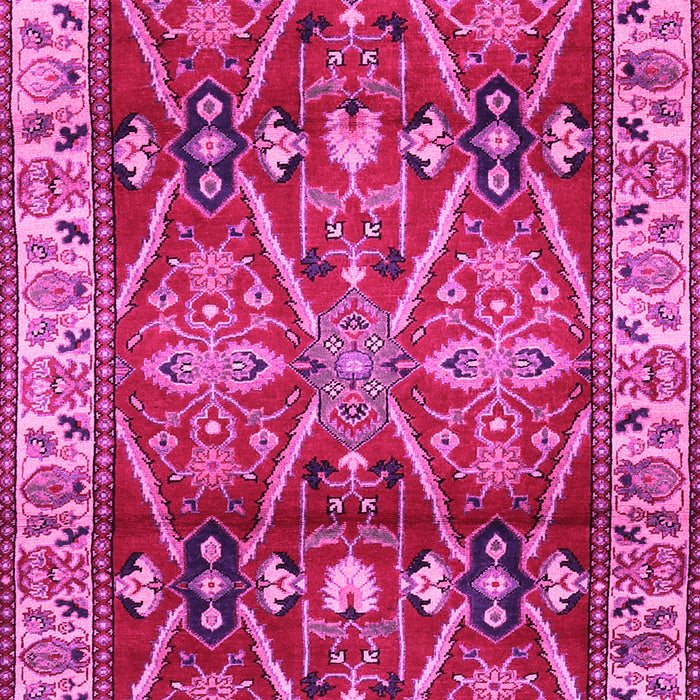 Geometric Pink Traditional Rug, tr2717pnk
