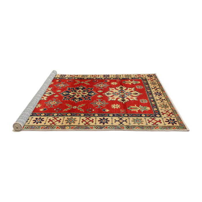 Sideview of Machine Washable Traditional Metallic Gold Rug, wshtr2718