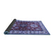 Sideview of Geometric Blue Traditional Rug, tr2718blu