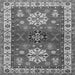 Serging Thickness of Geometric Gray Traditional Rug, tr2718gry