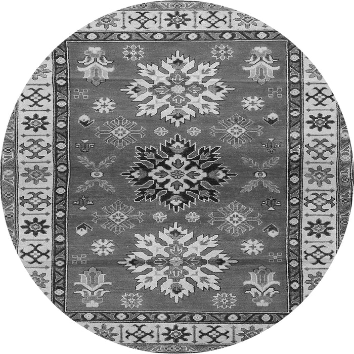 Square Geometric Gray Traditional Rug, tr2718gry