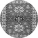 Square Geometric Gray Traditional Rug, tr2718gry