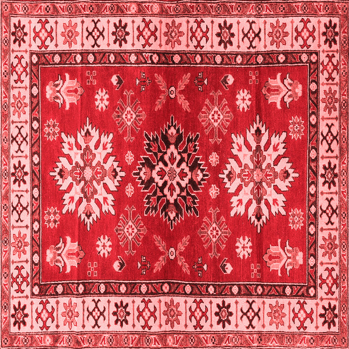 Geometric Red Traditional Rug, tr2718red