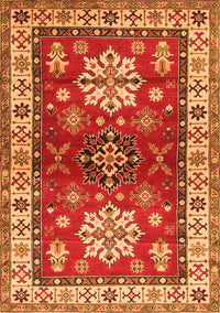 Geometric Orange Traditional Rug, tr2718org