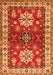 Geometric Orange Traditional Rug, tr2718org