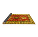 Sideview of Geometric Yellow Traditional Rug, tr2718yw