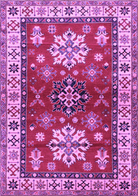 Geometric Purple Traditional Rug, tr2718pur