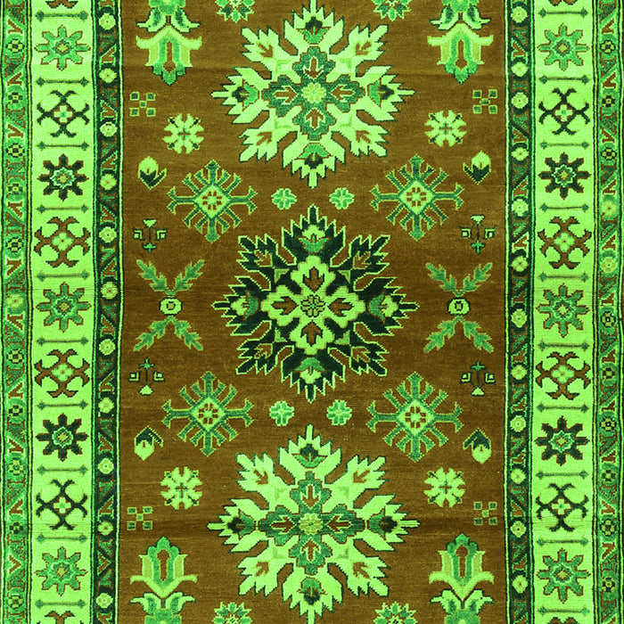 Geometric Green Traditional Rug, tr2718grn