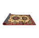 Sideview of Traditional Fire Brick Red Geometric Rug, tr2719